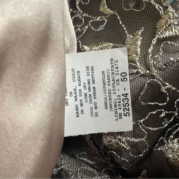 Vintage Y2K 90s Jessica McClintock Straples Basque Drop Waist Mini Dress Lace 6 - Picture 7 of 11